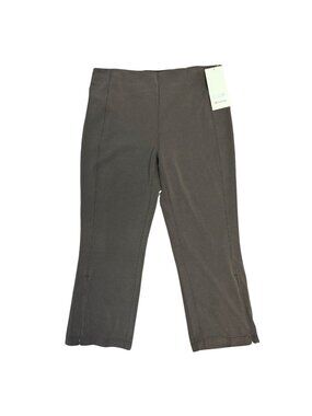 Lululemon Ribbed Softstreme High-Rise Zip-Leg Crop Pants Taupe 14